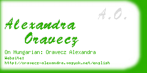 alexandra oravecz business card